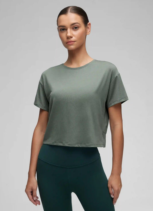 Open Back Cropped Short Sleeve