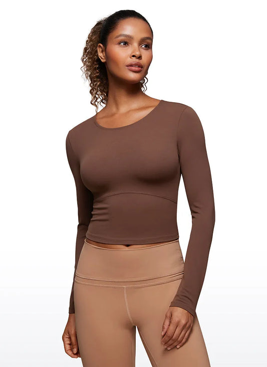 Butterluxe Front Seam Cropped Long Sleeve