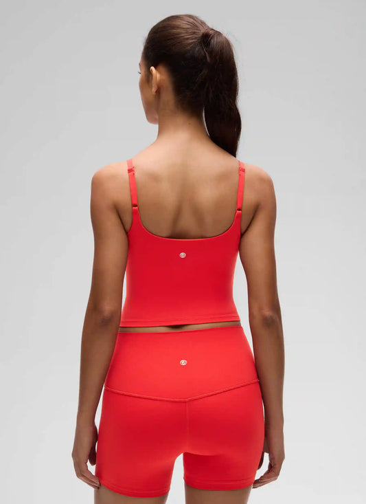 Butterluxe V Neck Ruched Built in Bra Tank
