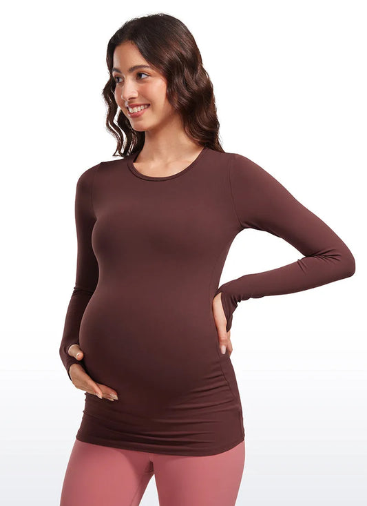 Butterluxe Maternity Crewneck Long Sleeve
