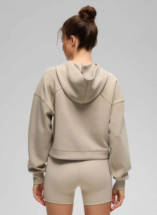 SoftAura Cropped Pullover Hoodie