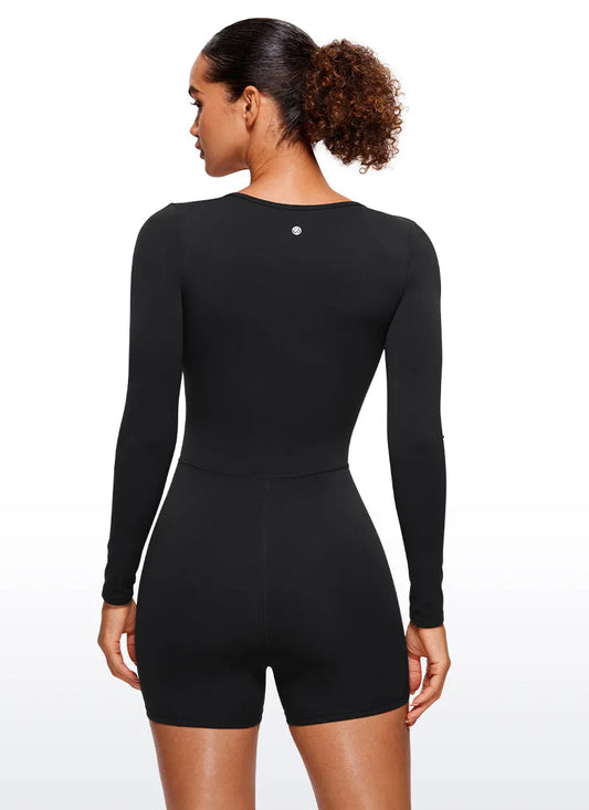 Butterluxe Long Sleeve Athletic Romper 4''