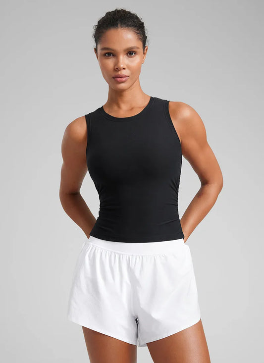 Cloudweight High Neck Ruched Tank