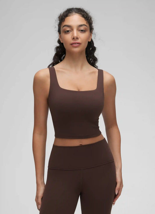 Butterluxe Square Neck Built in Bra Tank