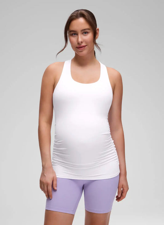 Butterluxe Maternity Built in Bra Ruched Tank