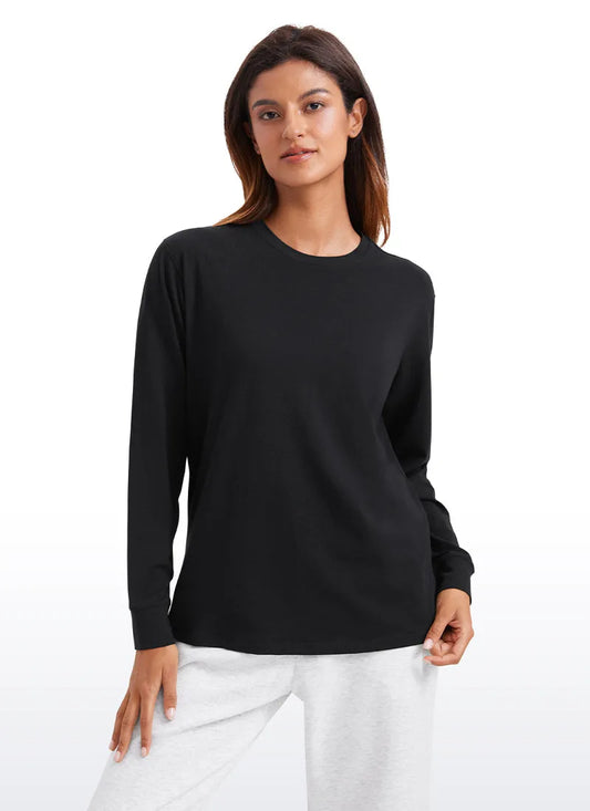 Pima Cotton Loose Fit Long Sleeve