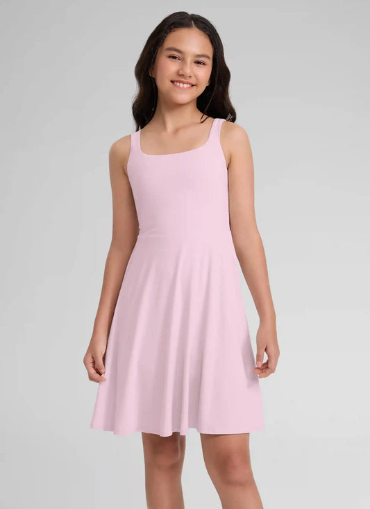 Girls Cloudweight Double Lined Pocket Midi Dress
