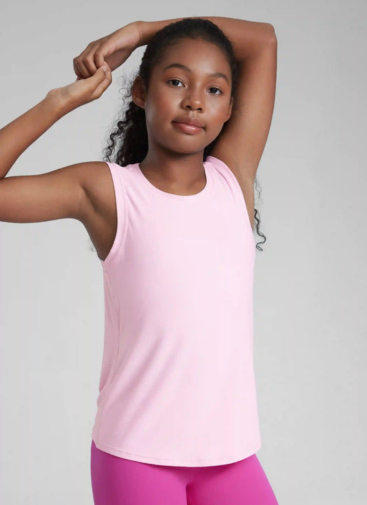 Girl Cloudweight Hip Length Sleeveless Tank