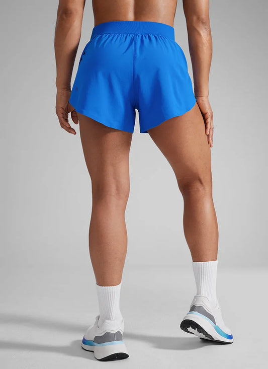 Feathery-Fit Soft Mid Rise Split Lined Shorts 4''