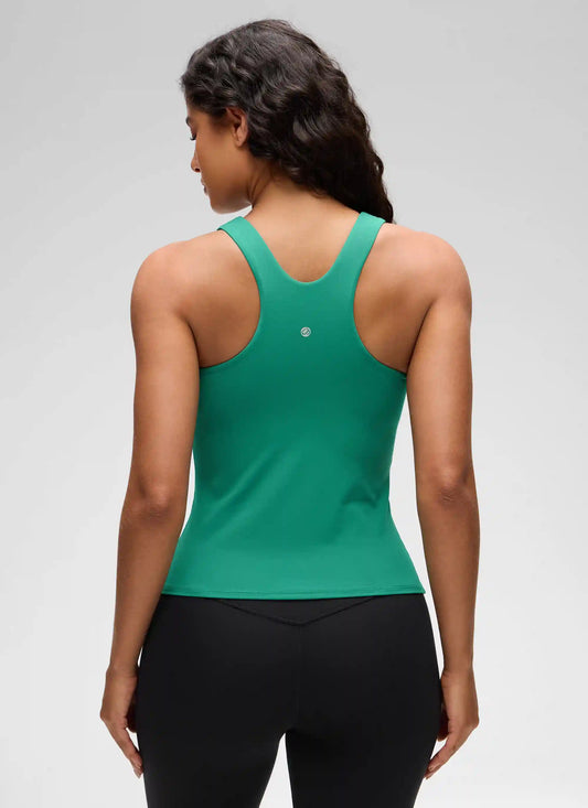 Butterluxe Built in Bra Scoop Neck Tank