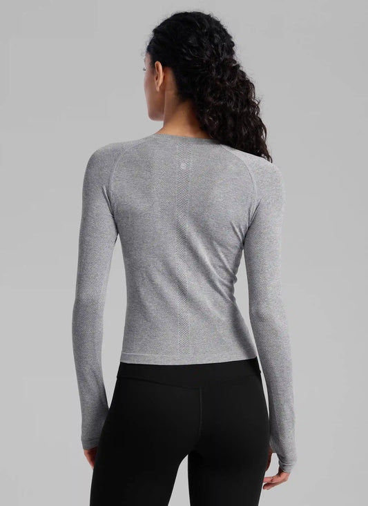 Seamless Slim Long Sleeve Waist Length