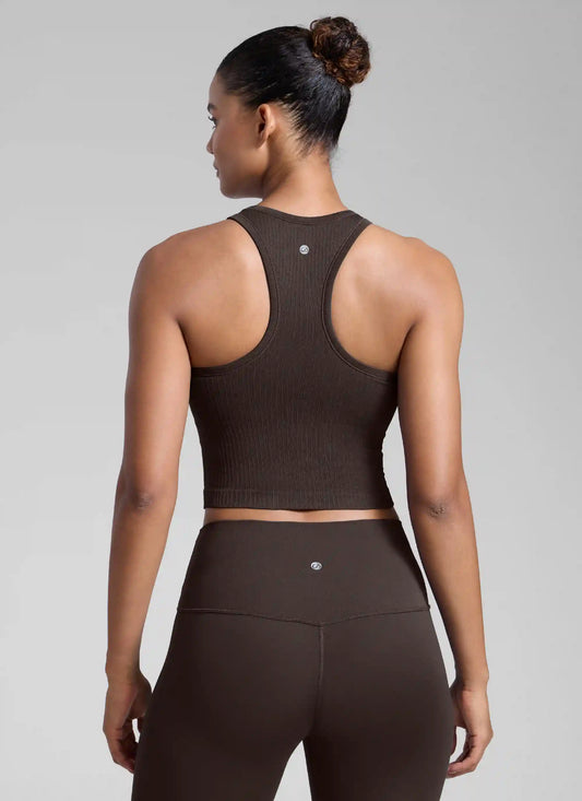 Seamless Ribbed Racerback Crop Tank